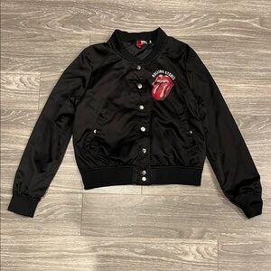 Rolling Stones Black Satin Jacket